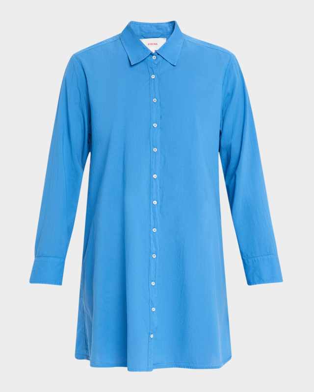 Bobby A-Line Cotton Poplin Mini Shirtdress